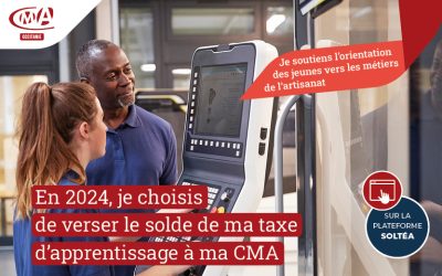 Taxe d&rsquo;apprentissage 2024 : soutenez l&rsquo;orientation des jeunes vers l&rsquo;artisanat !